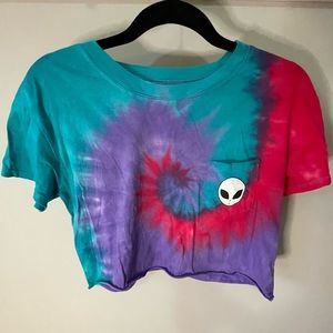 Women’s Tie-Dye Alien Crop Top